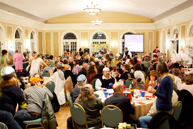 A packed house